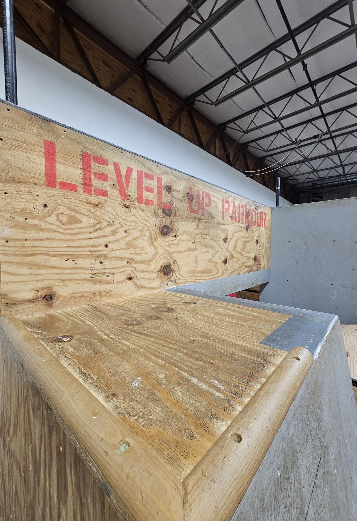Training at Level Up Parkour Academy